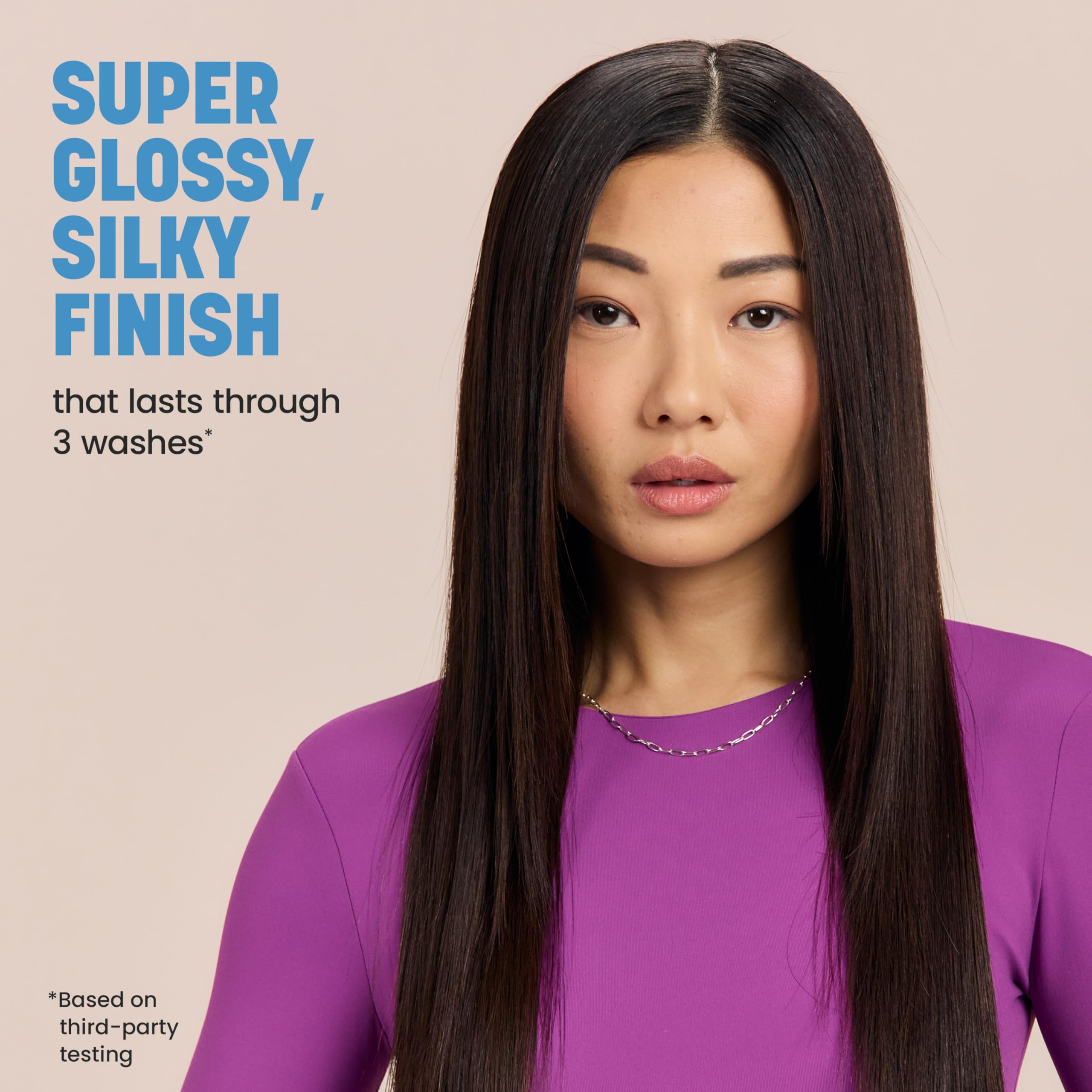 Drybar applied on damp hair mid-lengths demonstrating frizz reduction benefit