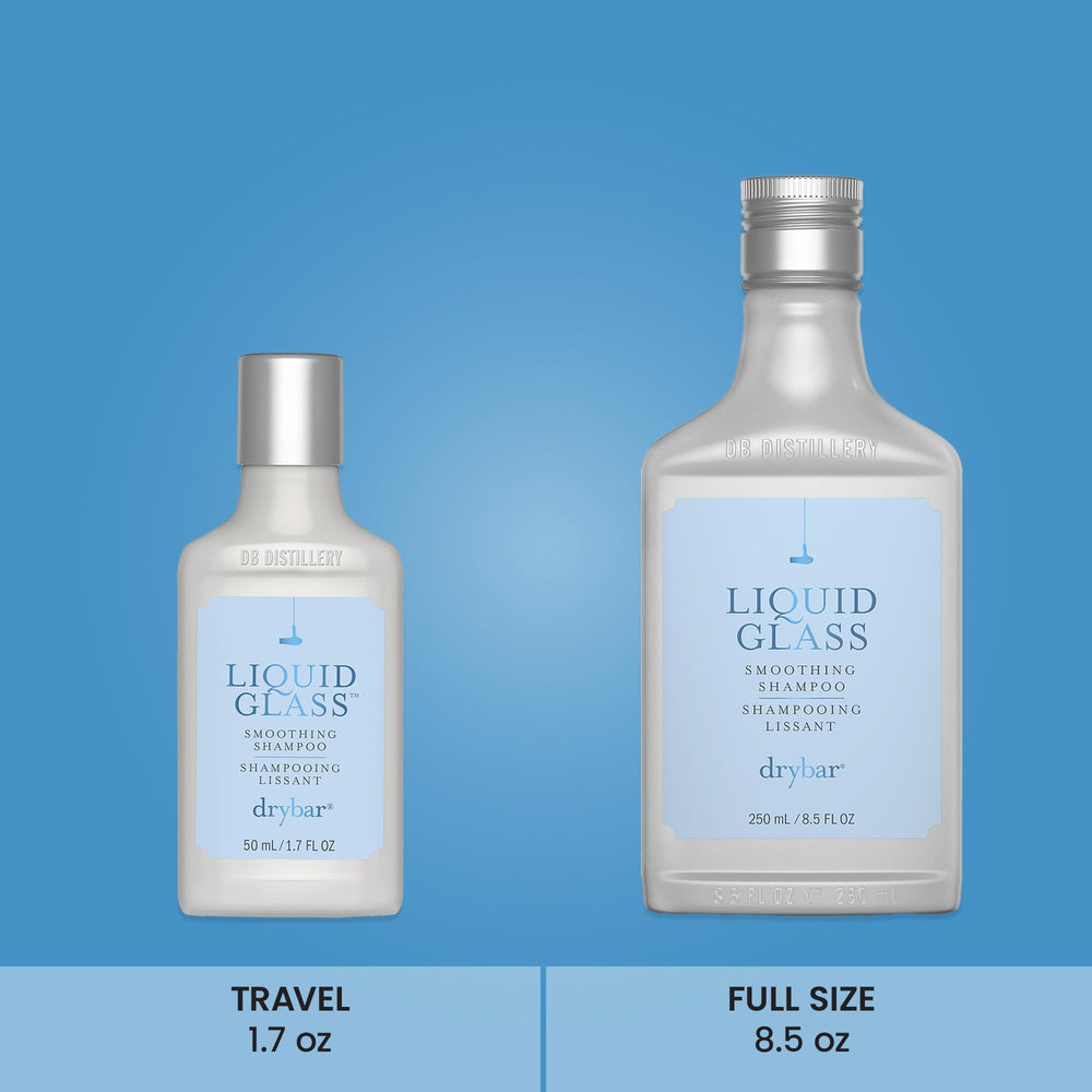 Drybar travel bottle packed in suitcase showing travel-readiness benefit