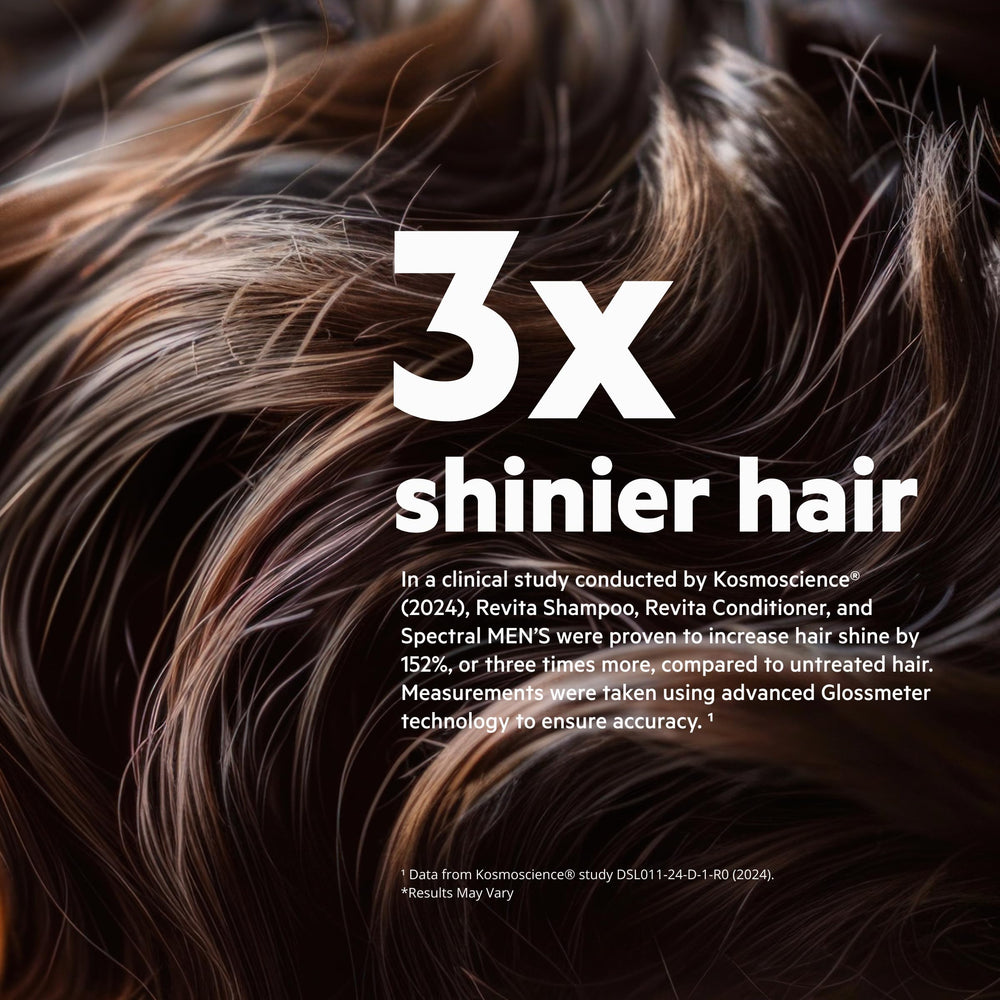 DS Laboratories Revita shampoo being applied to scalp to refresh and renew hair feel