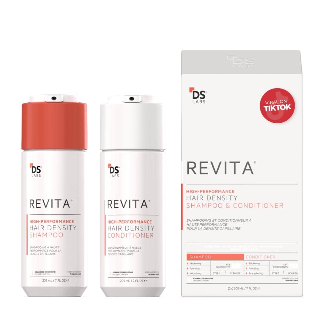 DS Laboratories Revita front packaging showing kit and benefit of fuller-looking hair