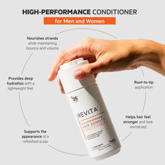 DS Laboratories Revita shampoo lather texture demonstrating gentle cleansing benefit