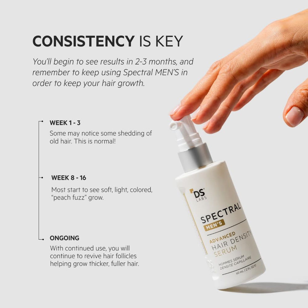 DS Laboratories man styling hair after serum improves volume