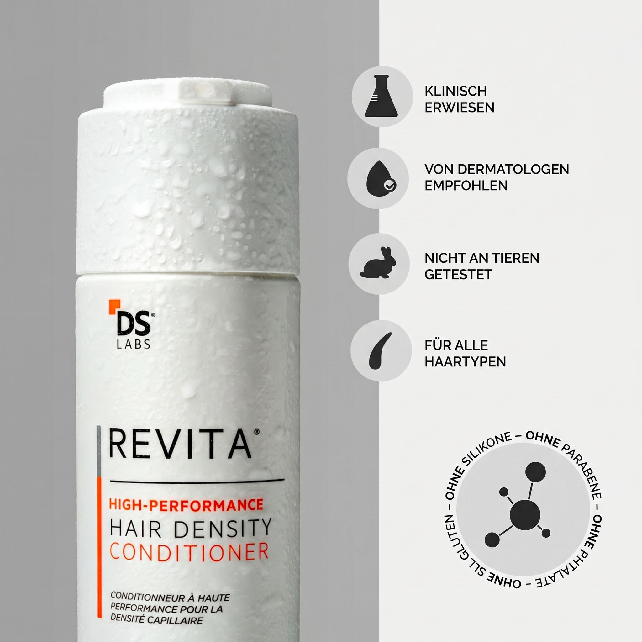 DS Laboratories bottle on bathroom shelf in lifestyle setting for daily routine inspiration