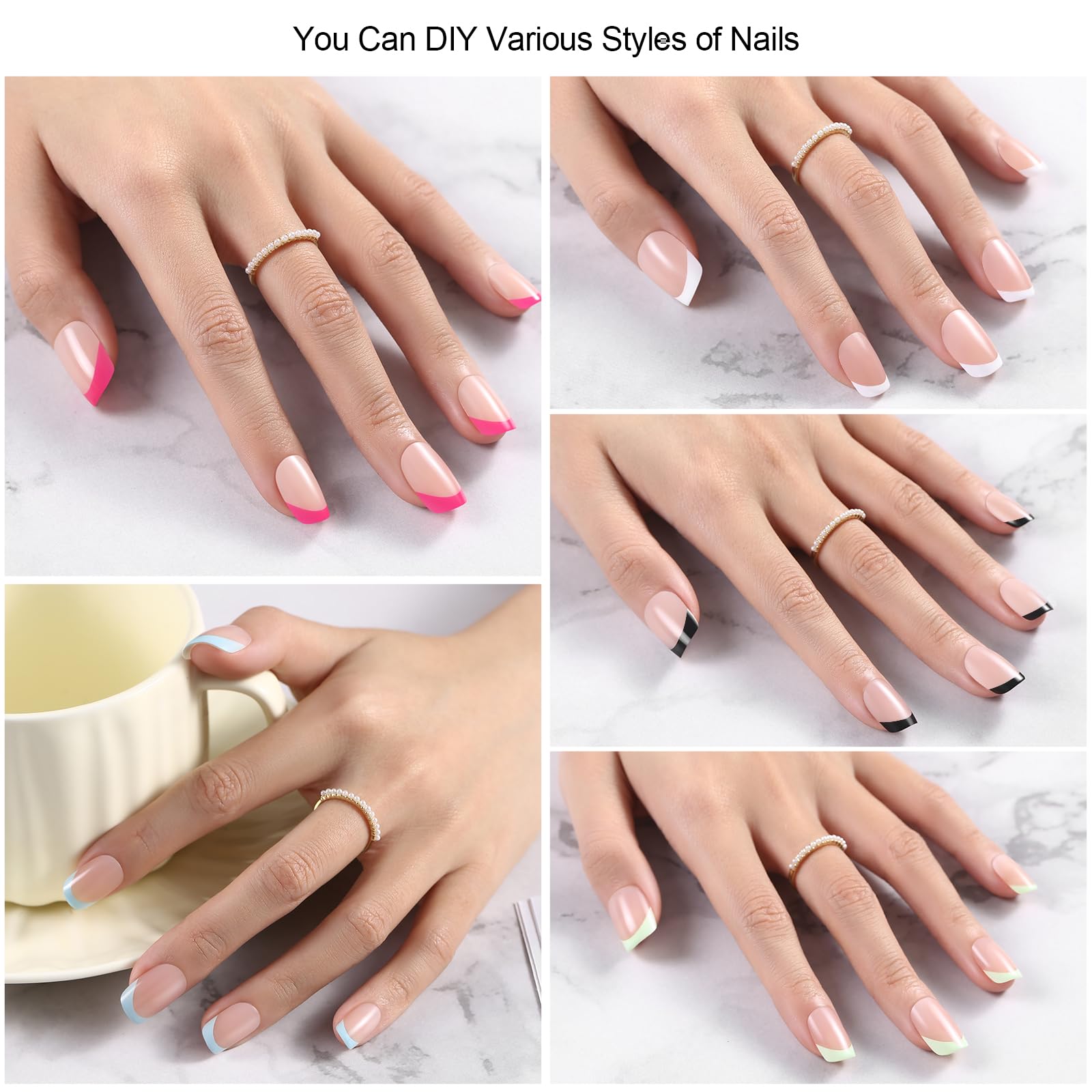 Dsixnails close-up of matte back texture improving glue adhesion