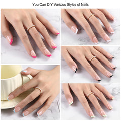 Dsixnails close-up of matte back texture improving glue adhesion