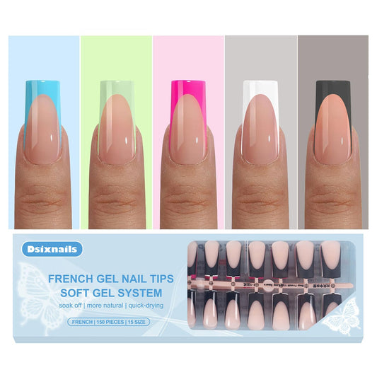 Dsixnails front packaging and 150-piece multicolor set showing variety and value