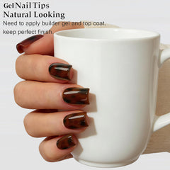 Dsixnails tortoiseshell pattern close-up highlighting realistic finish and polish-ready surface