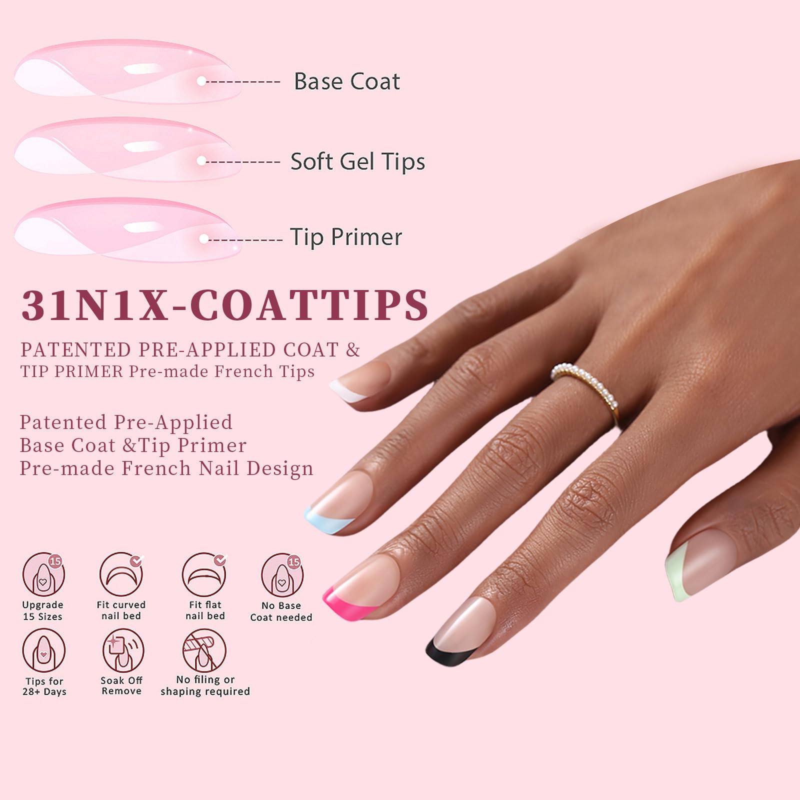 Dsixnails side profile showing tip thickness and natural curve benefit