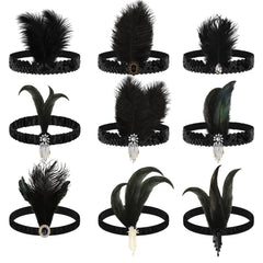 DTOFOOT front view of nine-piece headband set shows variety and instant glamour
