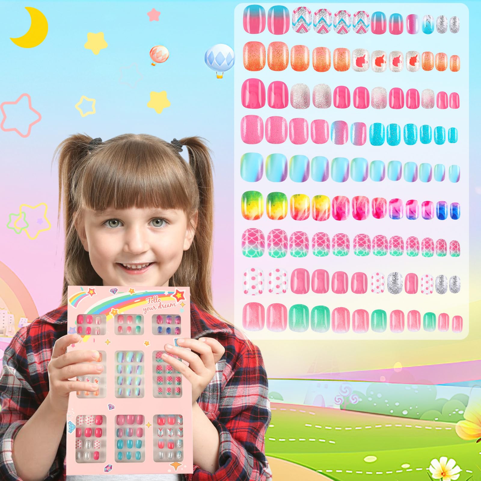 DTOFOOT open box layout displaying nine distinct styles for mix-and-match gifting appeal