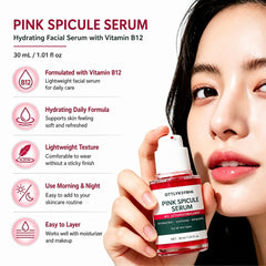 DTTLYKSYBHJ pink serum texture spread illustrating hydration benefit