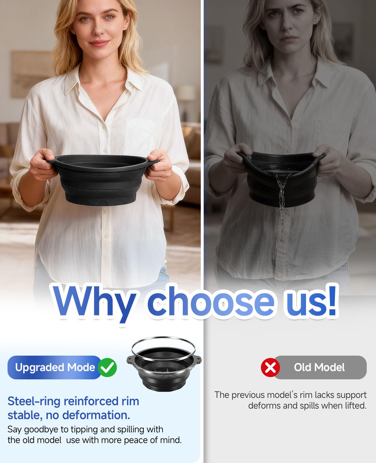Dtuoen bowl in use at home providing hands-free facial cold plunge