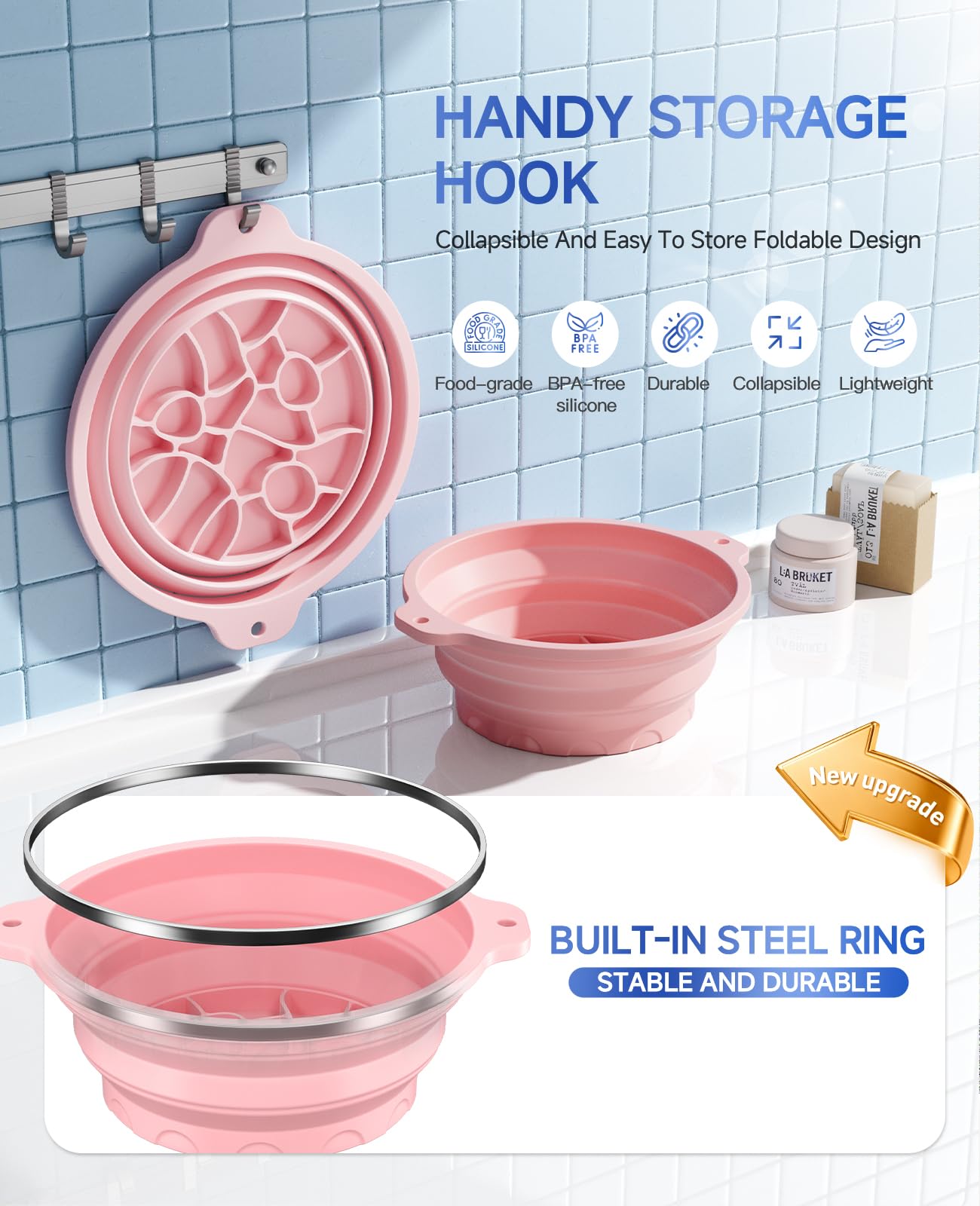 Dtuoen silicone texture detail, highlighting flexible, durable, BPA-free material