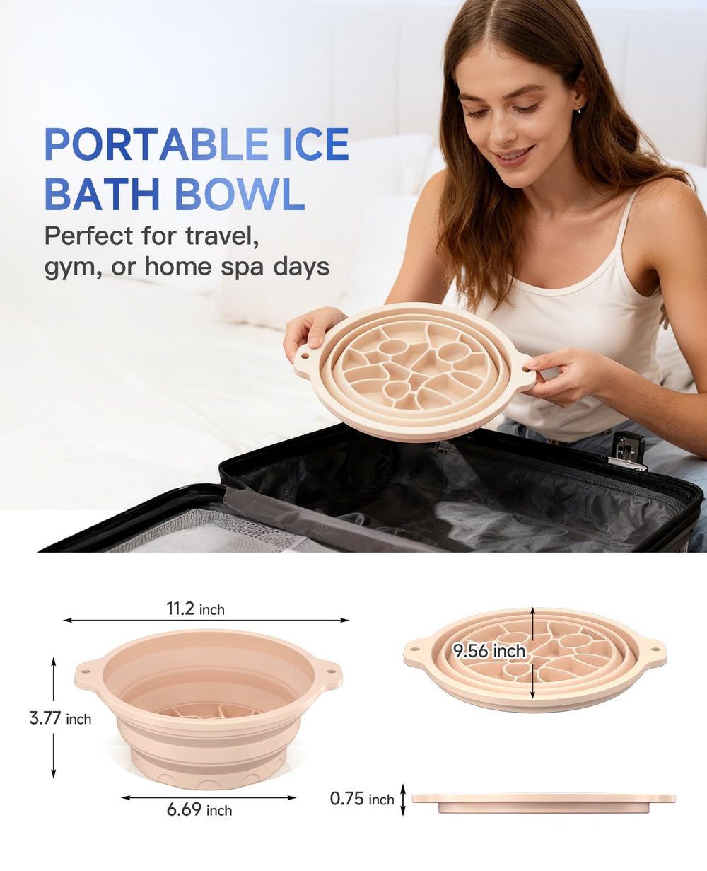 Dtuoen face bowl packaged in travel kit ready for on-the-go cold therapy
