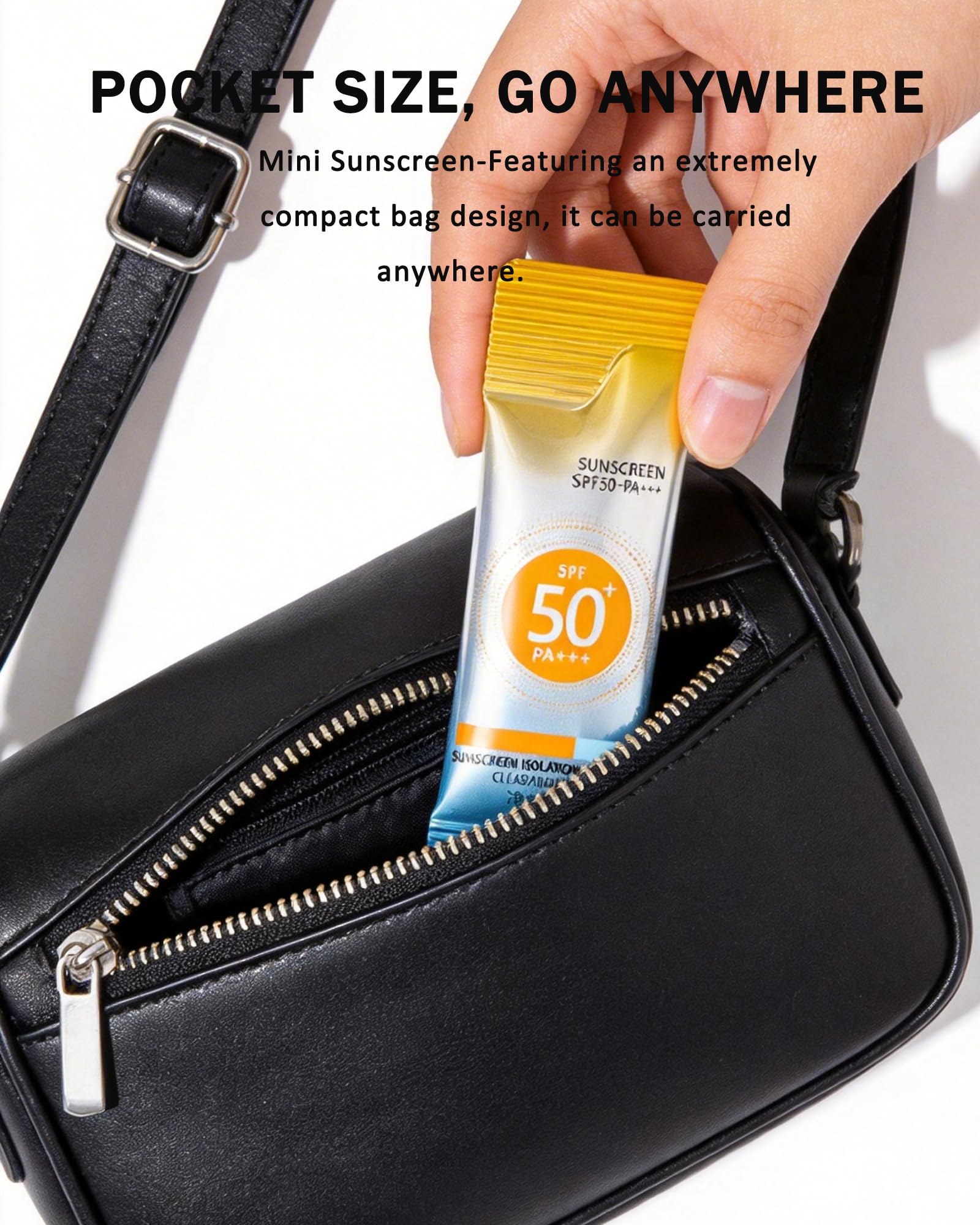 DuaTana sachet tucked in hiking bag pocket for easy reapplication