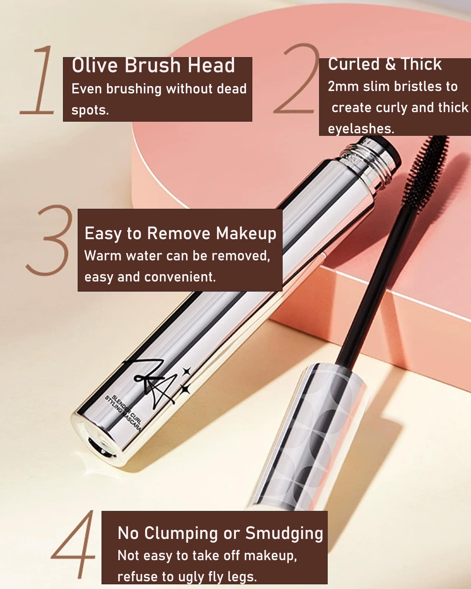 DuaTana wand texture swipe showing creamy, non-clumping formula