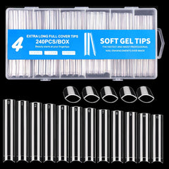 Dudjndjd front packaging showing 240 clear no C curve tips for easy stock management