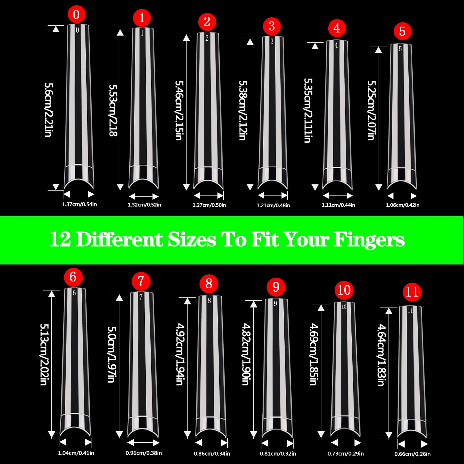 Dudjndjd length comparison labeled sizes showing extra long options