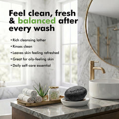 Dudu-Osun bar in shower setting demonstrating everyday cleansing convenience