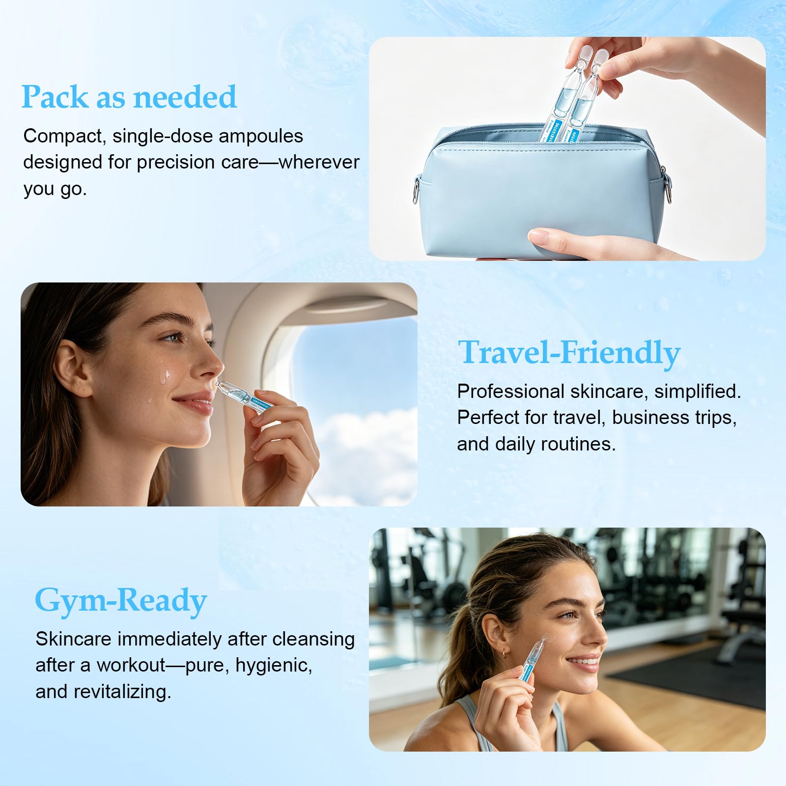 Dujoju before and after concept image illustrating improved skin texture and radiance benefit