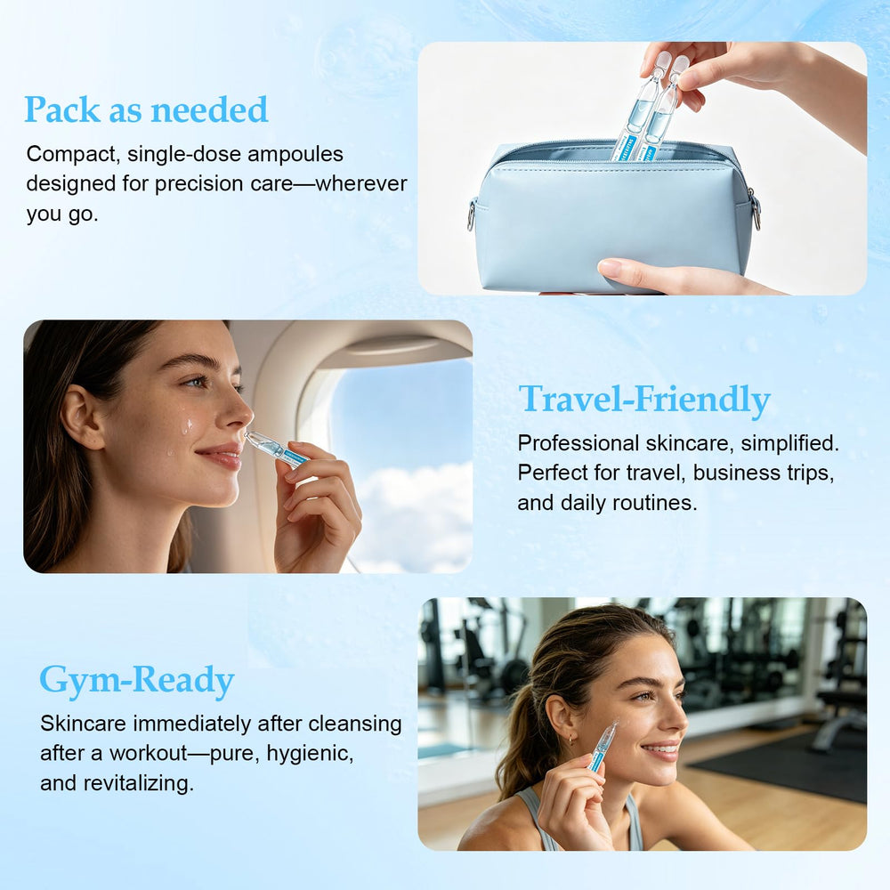 Dujoju before and after concept image illustrating improved skin texture and radiance benefit