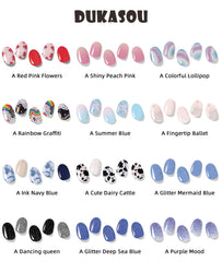 DUKASOU finished manicure in party setting demonstrating vibrant durability