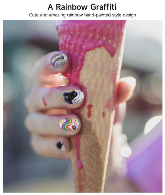 DUKASOU open kit with 28 gel nail stickers displayed for easy selection