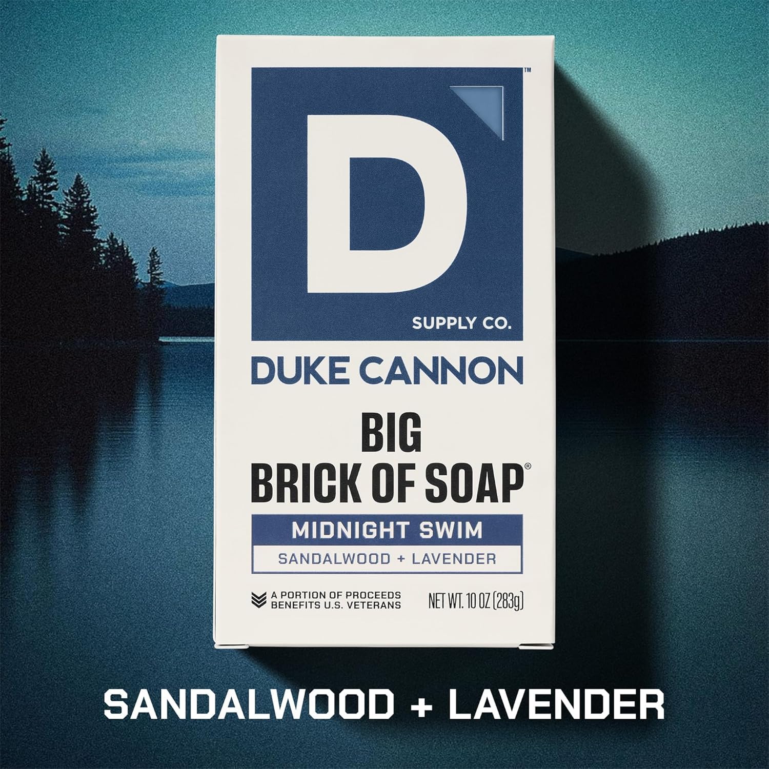 Duke Cannon soap in use creating rich foam on a wet hand for clean feeling