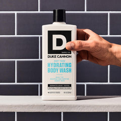 Duke Cannon rich lather closeup showing foamy cleanse benefit