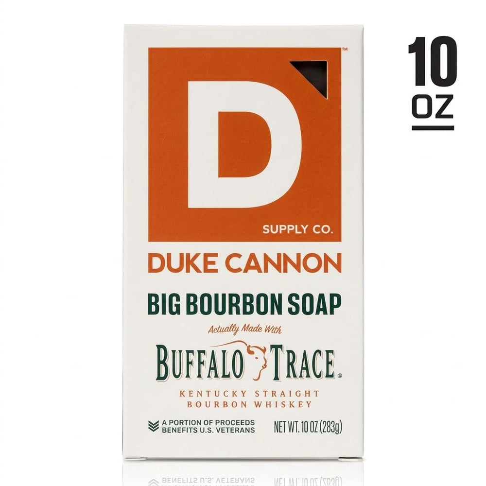 Duke Cannon soap lather in hand demonstrating rich cleansing foam benefit