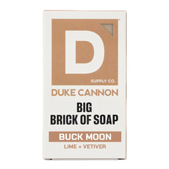 Duke Cannon Supply Co. front packaging showing Buck Moon 10 oz benefit long-lasting