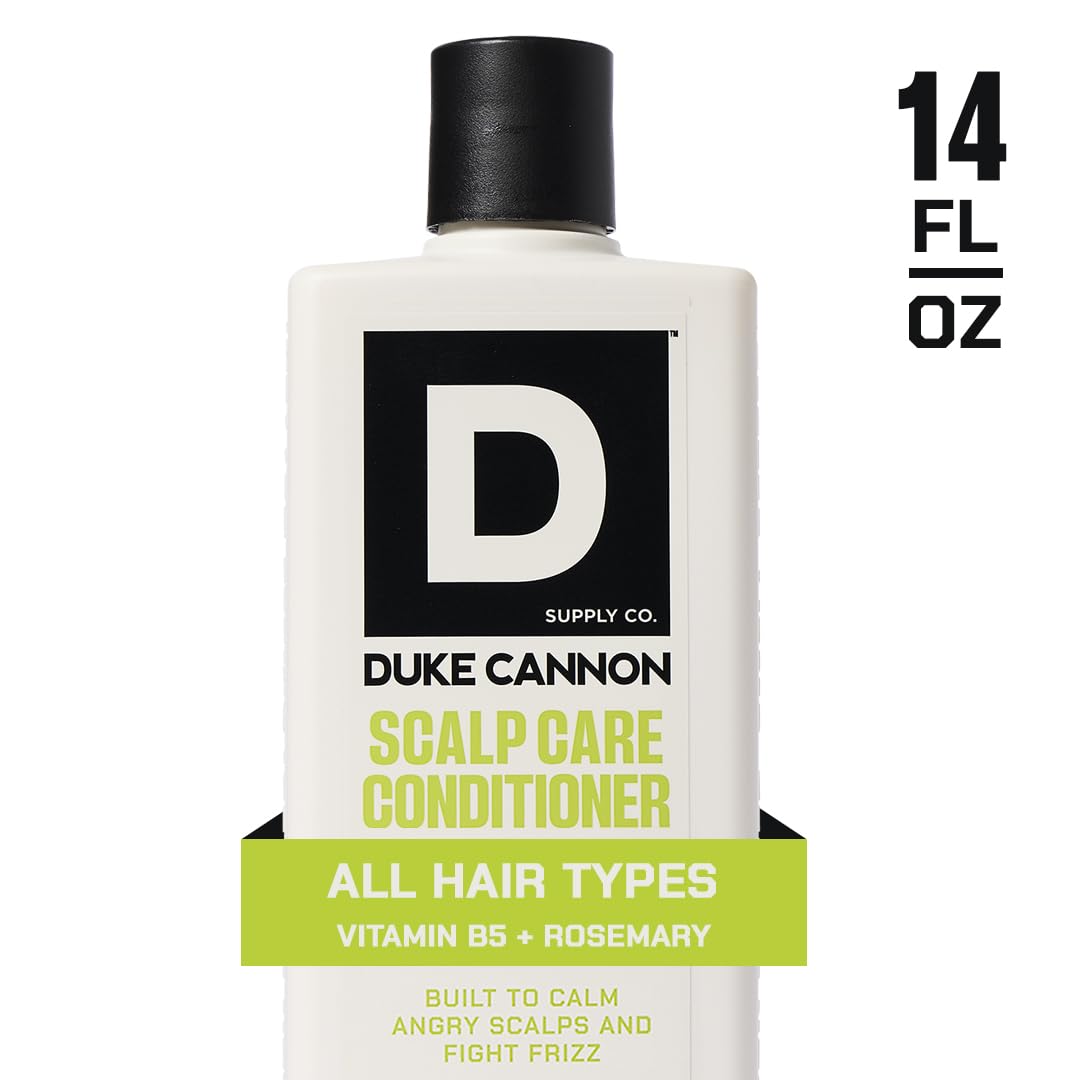 Duke Cannon creamy conditioner texture in hand, rich buttery hydration benefit