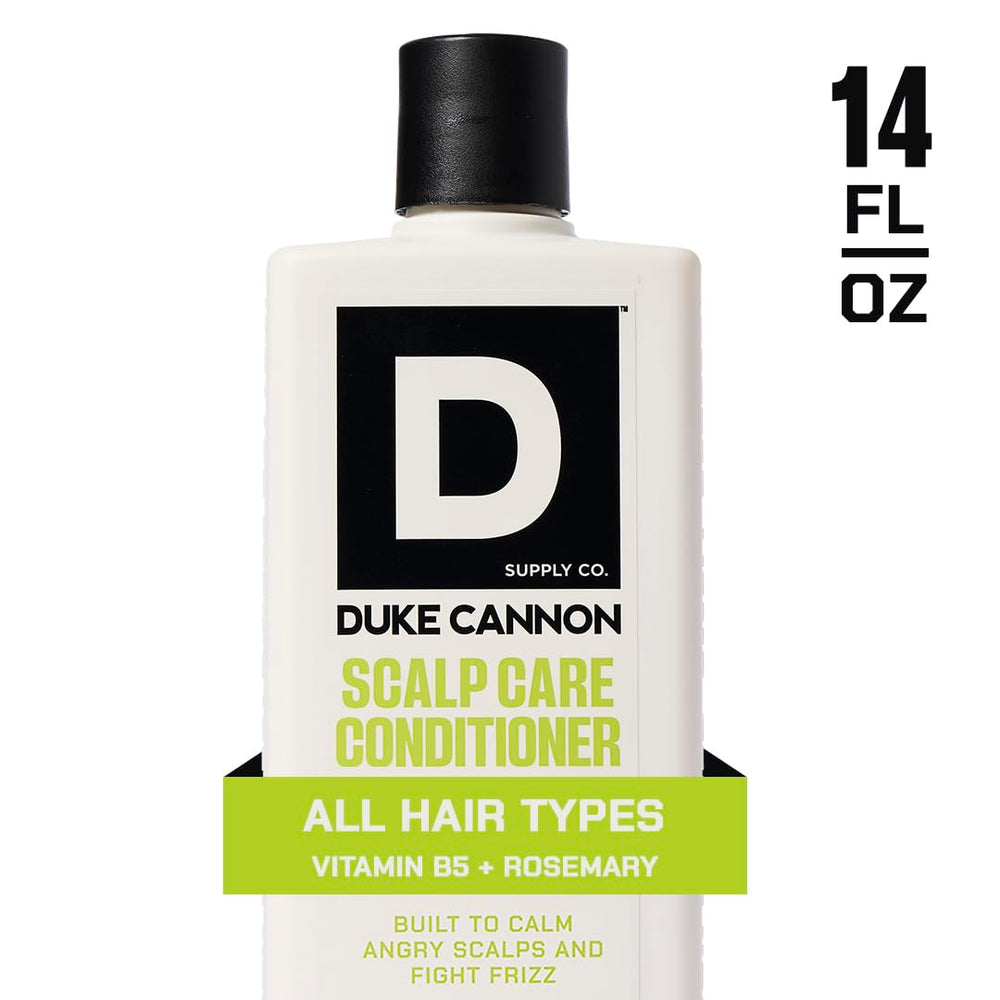 Duke Cannon creamy conditioner texture in hand, rich buttery hydration benefit