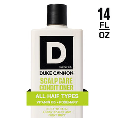 Duke Cannon creamy conditioner texture in hand, rich buttery hydration benefit