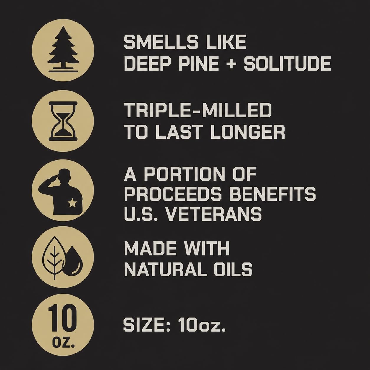 Duke Cannon soap with outdoor gear evoking rugged, fresh scent benefit