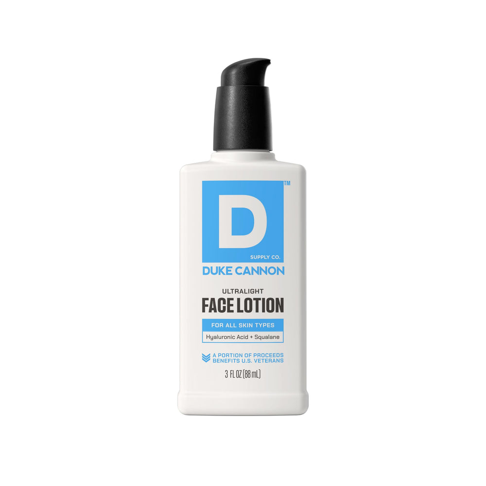 Duke Cannon front packaging showing tube and branding for easy identification and portability
