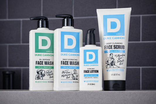 Duke Cannon foam texture close-up demonstrating rich lather and effective cleansing