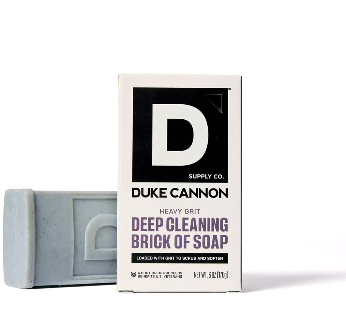 Duke Cannon front packaging showing mandarin and mint, highlights invigorating scent