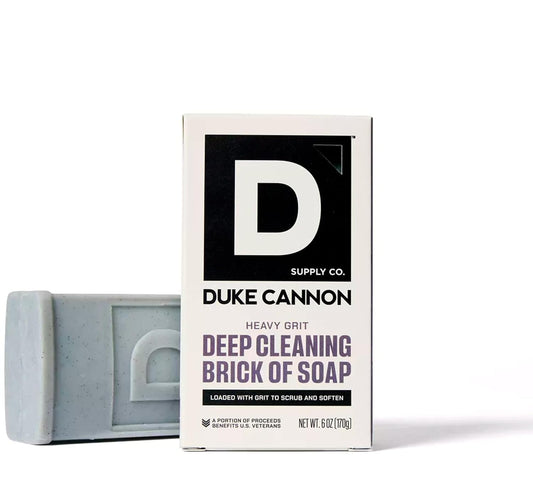 Duke Cannon front packaging showing mandarin and mint, highlights invigorating scent