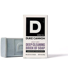 Duke Cannon front packaging showing mandarin and mint, highlights invigorating scent