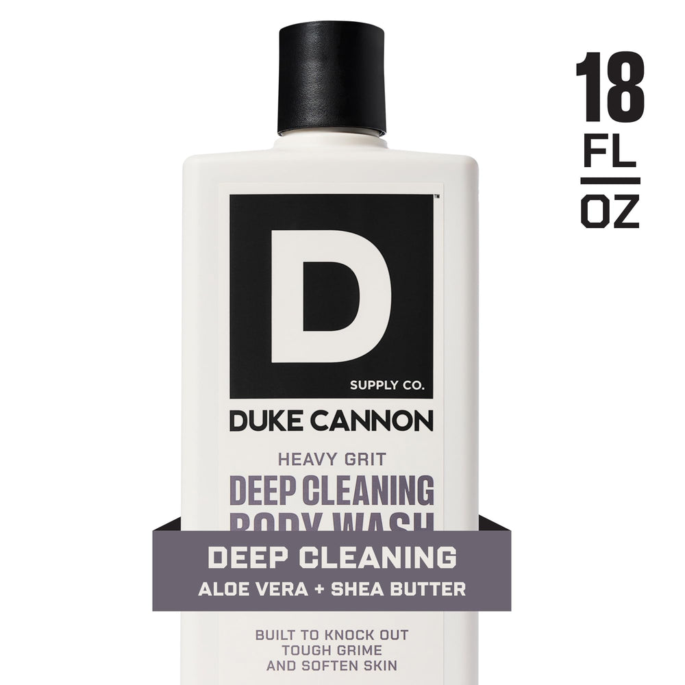 Duke Cannon in-use in shower showing effective dirt removal benefit