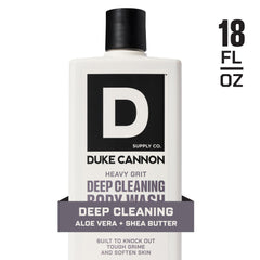 Duke Cannon in-use in shower showing effective dirt removal benefit