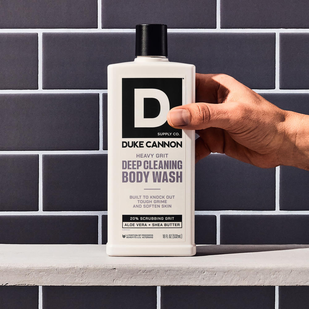 Duke Cannon lather texture close-up demonstrating deep-cleaning action benefit