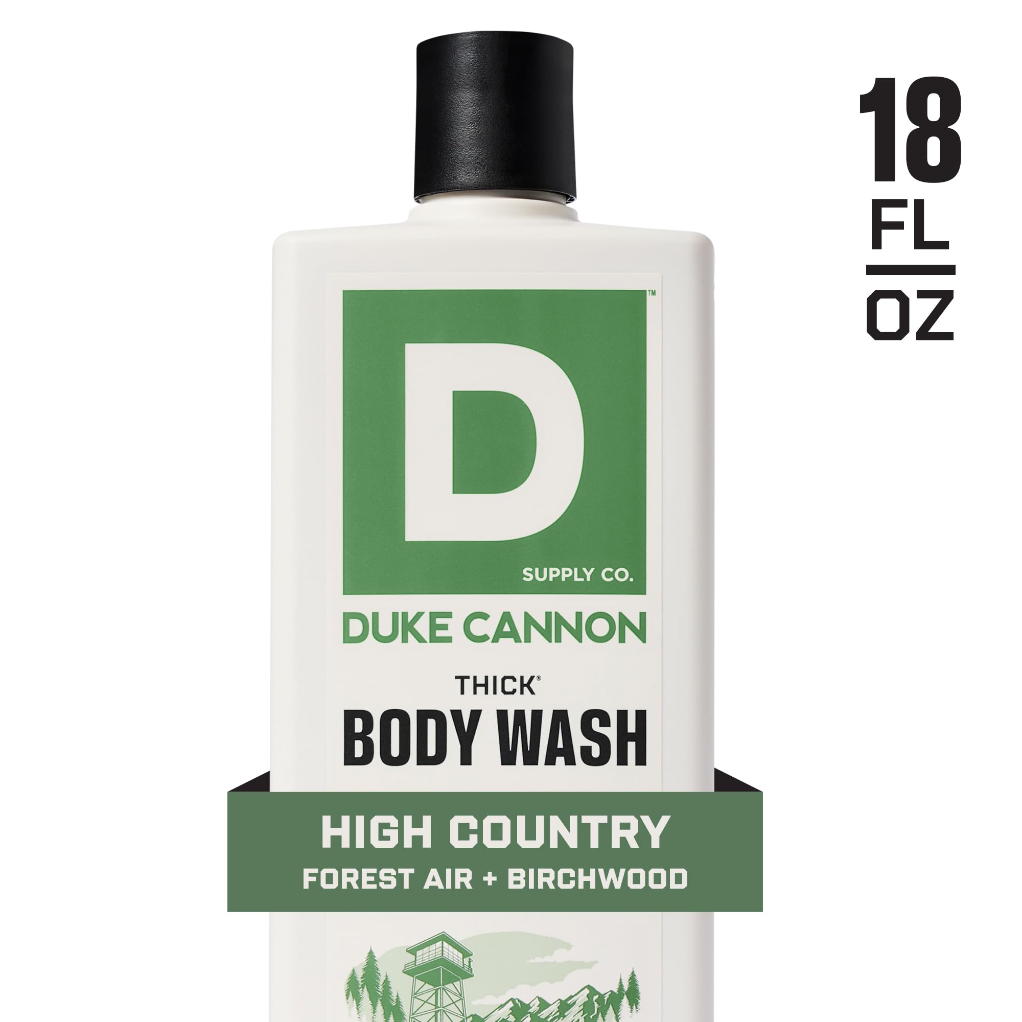 Duke Cannon ingredients label highlighting mineral-rich formula and skin-supporting benefits
