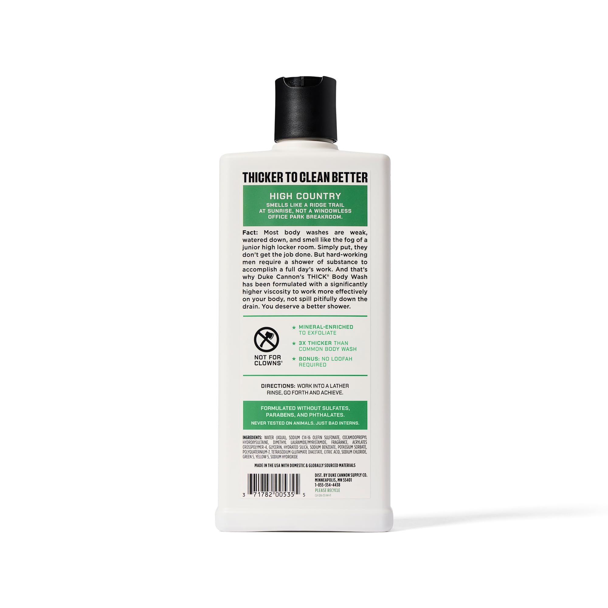 Duke Cannon in outdoor setting evoking High Country scent and rugged, masculine appeal