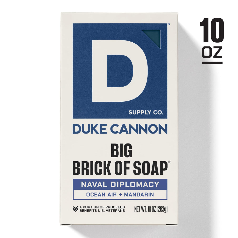 Duke Cannon ingredients label with natural oils called out for moisturizing