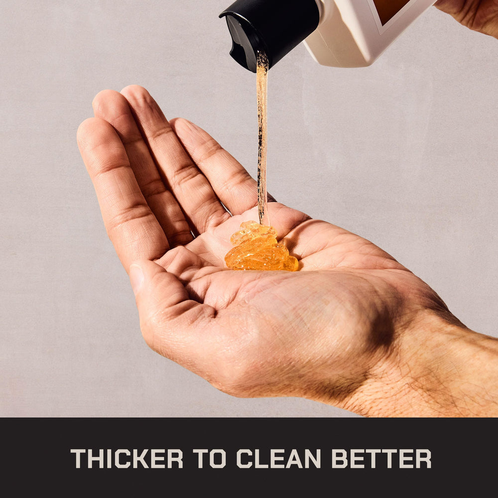 Duke Cannon label close-up highlighting ingredient list and mineral-enriched formula benefits