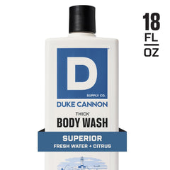 Duke Cannon rich lather on washcloth illustrating deep cleansing and exfoliation benefit