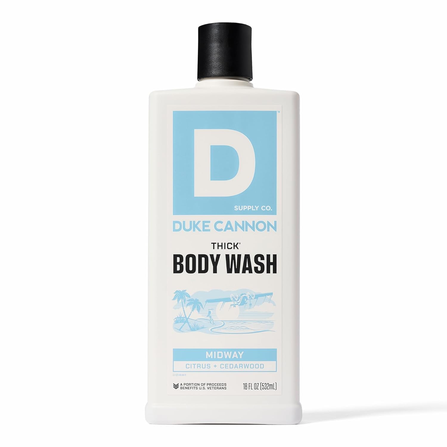 Duke Cannon Midway front label showing bold branding and scent