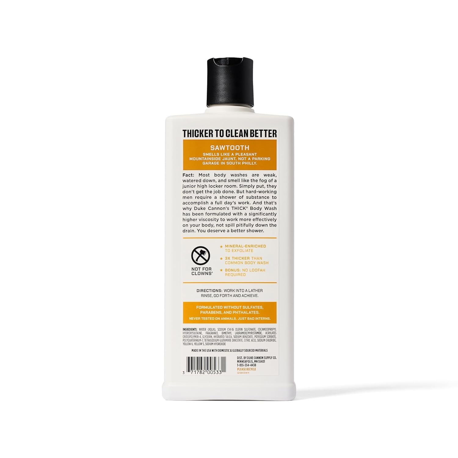 Duke Cannon in outdoor shower scene evoking Sawtooth alpine-cedar scent experience